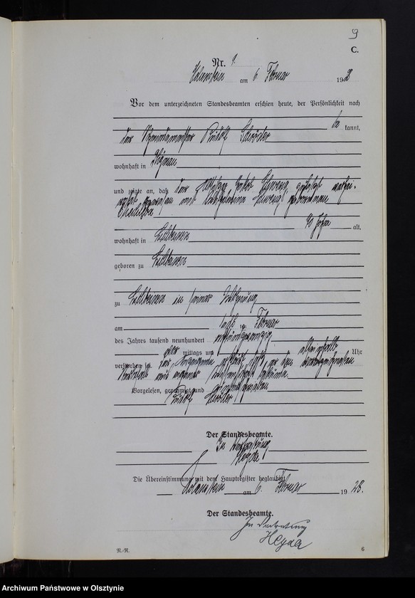 image.from.unit.number "Sterbe-Neben-Register Nr 1 - 85"