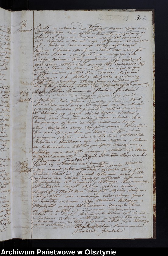 image.from.unit.number "Parafia Grzebsk Duplikat Akta Urodzenia, Zeńścia, Zaślubienia Rok 1840"