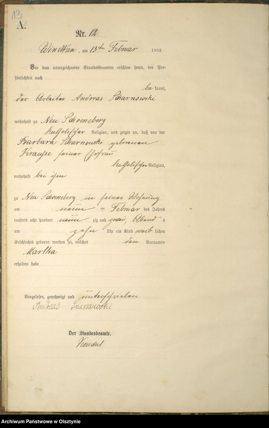 Obraz 15 z jednostki "Geburts-Haupt-Register Nr 1 - 86"