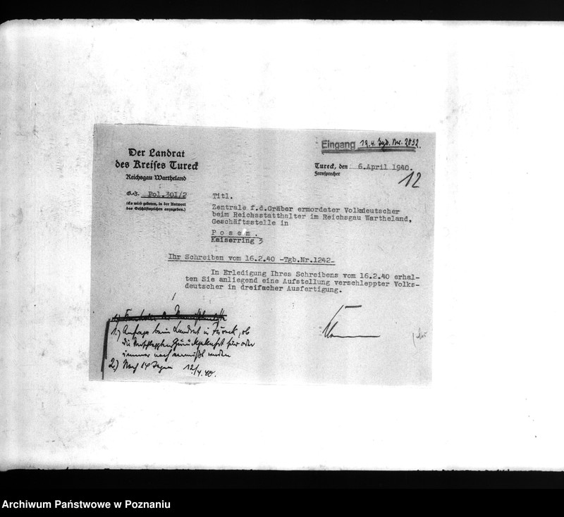 Obraz 16 z jednostki "Amtliche Meldungen Kreis Turek"