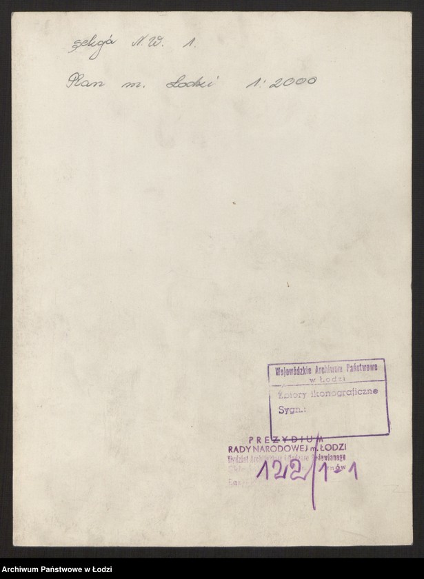 Obraz 2 z jednostki "Plan miasta Łodzi Sekcja NW 1"