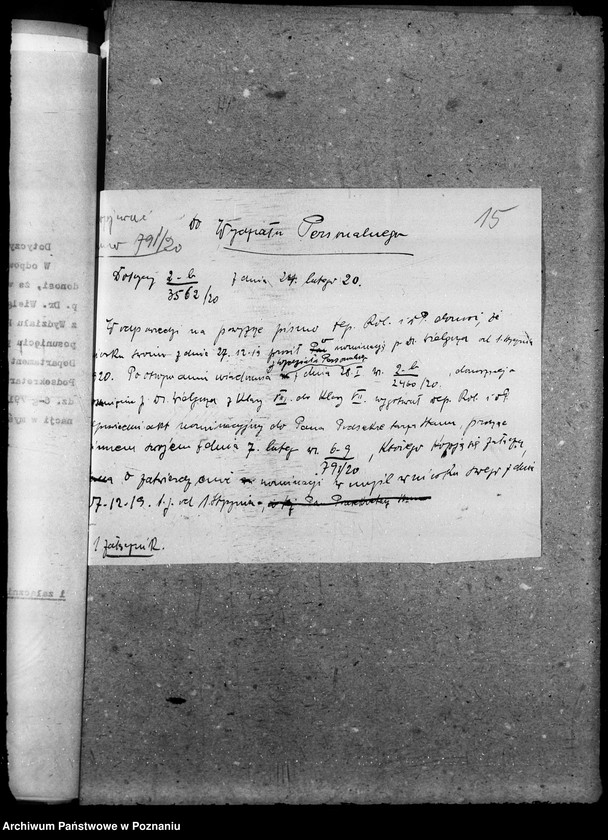 Obraz 19 z jednostki "Sprawy ogólne osobowe Departamenu Rolnictwa i Dóbr Państw. Wydział Leśny personalne ogólne"