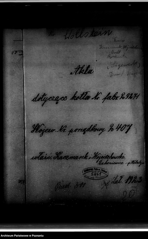 Obraz 4 z jednostki "Tartak Kaczmarka i Wojciechowskiego w Rakoniewicach powiat wolsztyński nr woj. kotła 2407"