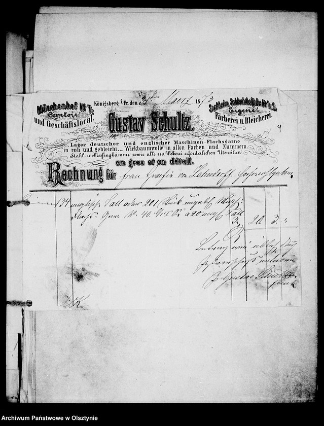 image.from.unit.number "/Rechnungen, Bittgesuche, Posteinlieferungsscheine für Unterstützungen religiöse Bücher u. a. /"