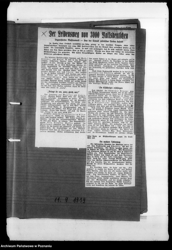 image.from.unit.number "Zweigstelle Litzmannstadt (Łódź). Zeitungsansschnitte, Berichte über Verschleppungen und Todesanzeigen"
