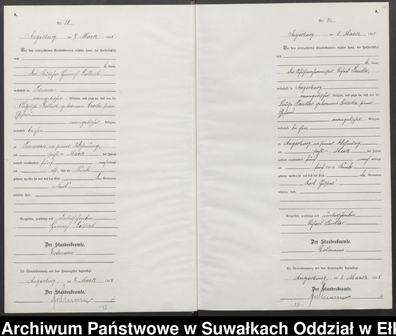 image.from.unit.number "Geburts-Neben-Register des Preussischen Standes-Amtes Angerburg Kreis Angerburg Band I"