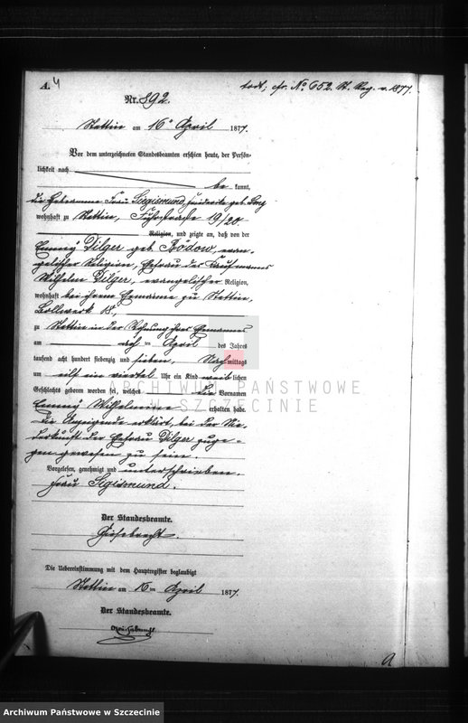 Obraz 7 z jednostki "Geburts-Register (Neben-Register) Band III"