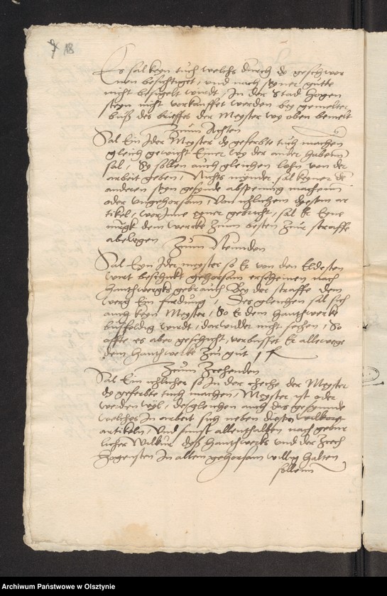 image.from.unit.number "Hohenstein [ Olsztynek].Tuchmacher. Gewerksrolle (darin n. Rolle v. [von] J. [Jahre] 1439)"