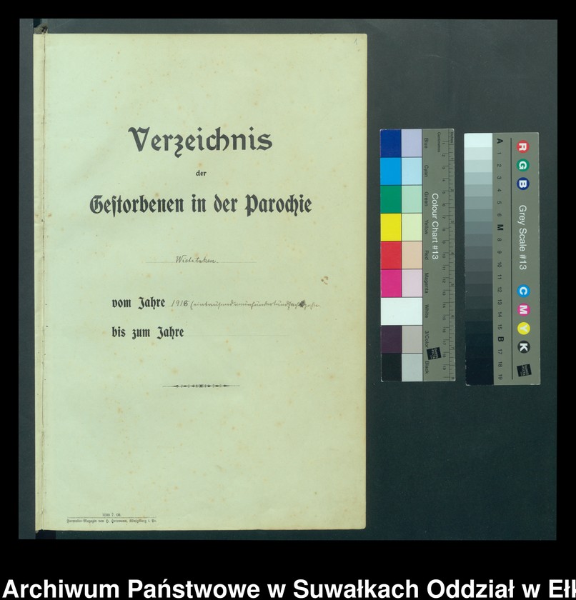 image.from.unit.number "Verzeichnis der Gesterbenen in der Parochie Wielitzken vom Jahre 1916-1944"