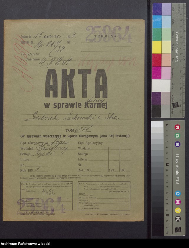 Obraz 2 z jednostki "Nachma Grabczak i Abram Laskowski i s-ka – wyrób i sprzedaż towarów włókienniczych"