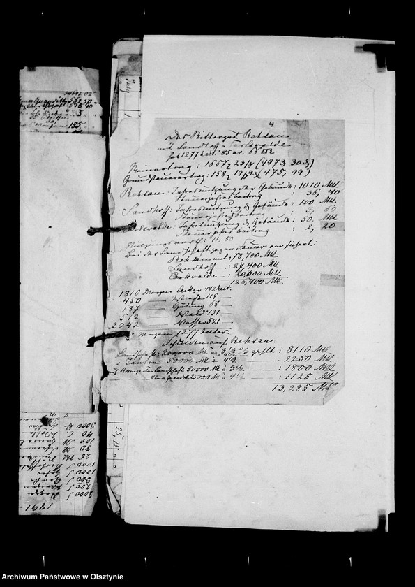 image.from.unit.number "/Geldeinnahme u. Ausgabe u. a. Wirtschaftsakten des Anna v. Lehndorffschen Allodiaguts Rehsau mit Sandhof u. Carlswalde/"