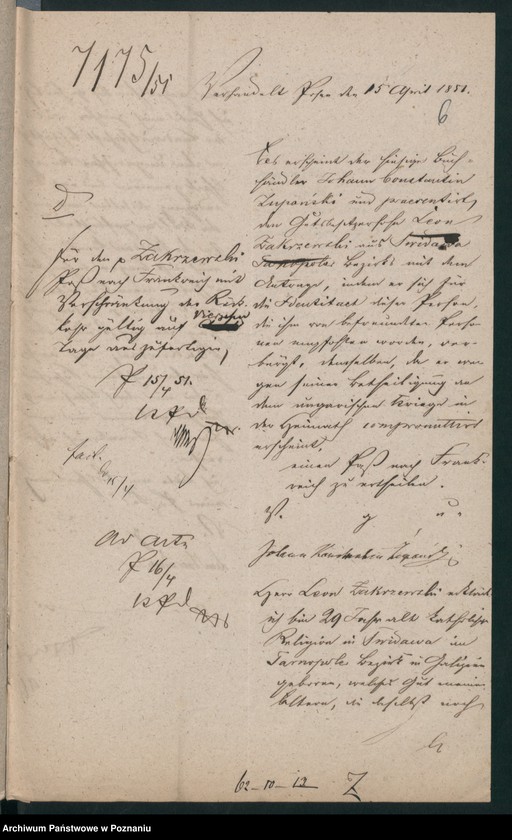 Obraz 12 z jednostki "A. betr. den polnischen Emigranten Leon Zakrzewski"