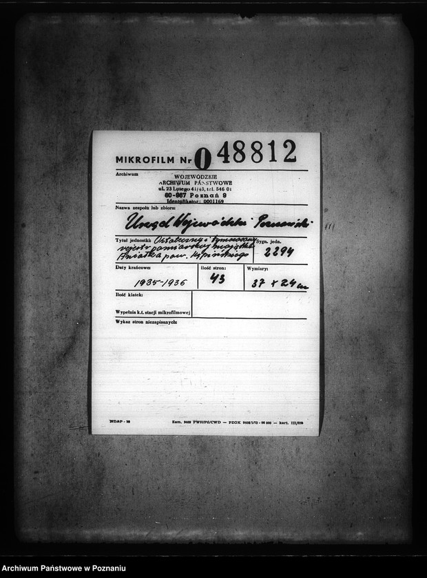 Obraz 2 z jednostki "Ostateczny i tymczasowy rejestr pomiarowy majątku Aniołka powiat kępiński"