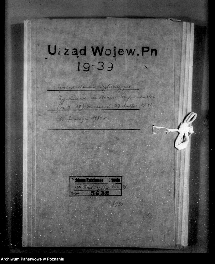 Obraz 4 z jednostki "Sprawozdania sytuacyjne tygodniowe ze stanu bezpieczeństwa za czas od 27 lutego do 7 maja 1931 r. /nr 9-17/"