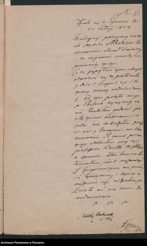 Obraz 14 z jednostki "A. betr. den polnischen Überläufer Lithografen Nicolaus Bachurski /Leon Lambruczewski/"