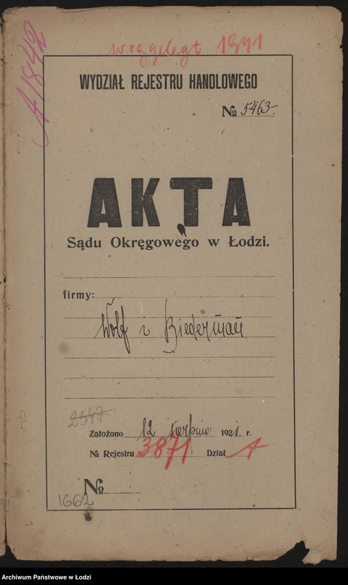 Obraz 2 z jednostki "Józef Wolf, Bronisław Biederman – hurtowy handel meblami"