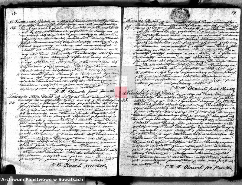 image.from.unit.number "Duplikat akt urodzonych, zaślubionych i umarłych parafii Wigry z roku 1852"
