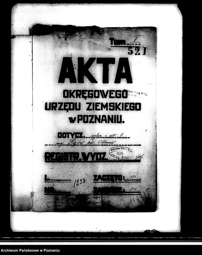 Obraz 4 z jednostki "Wyłączenie z art. 5 ustawy o wykonaniu reformy rolnej majątku Rojów powiatu ostrowskiego"