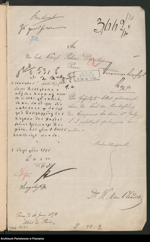 Obraz 16 z jednostki "A. betr. Dr W. M. von Olendzki"