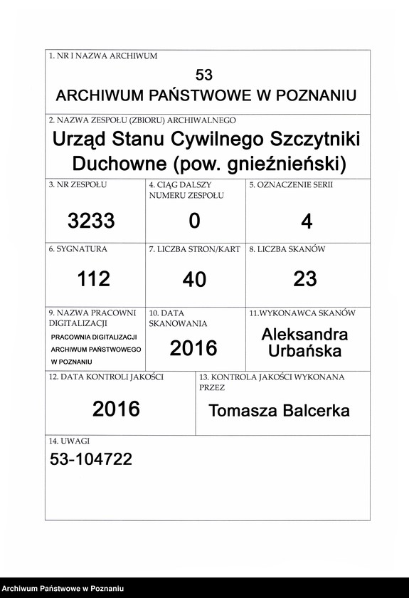 Obraz 1 z jednostki "Sterbe-Hauptregister"