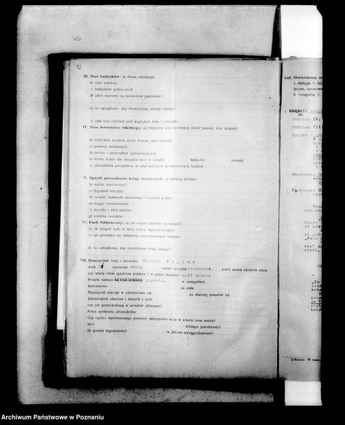 Obraz 15 z jednostki "Prywatna Szkoła Powszechna z niemieckim językiem nauczania- Siedleczek powiat Środa"