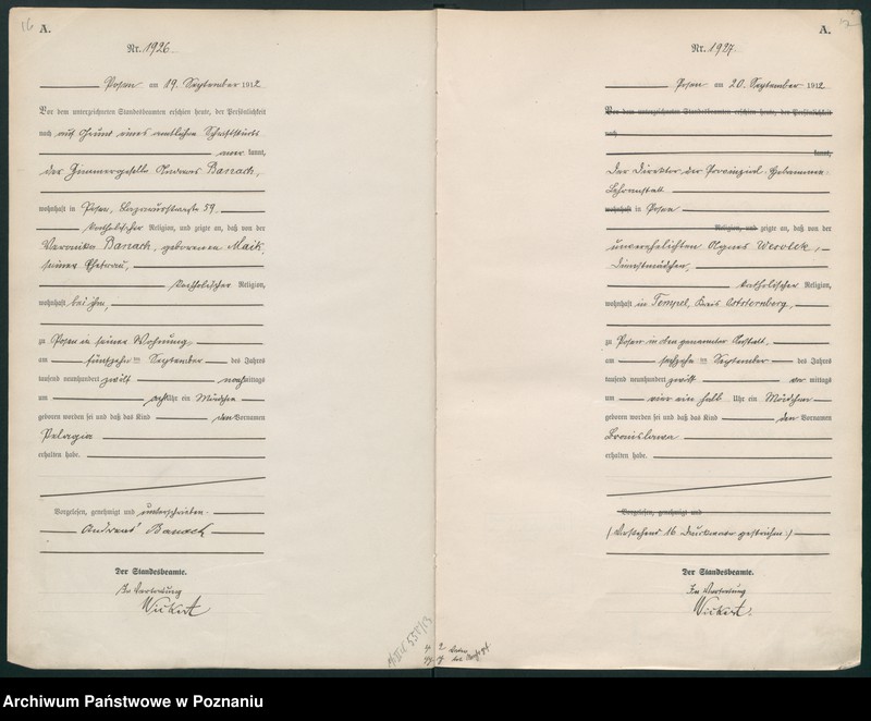 Obraz 11 z jednostki "Księga miejscowa urodzeń tom V -VI [Rejestr główny urodzeń]"