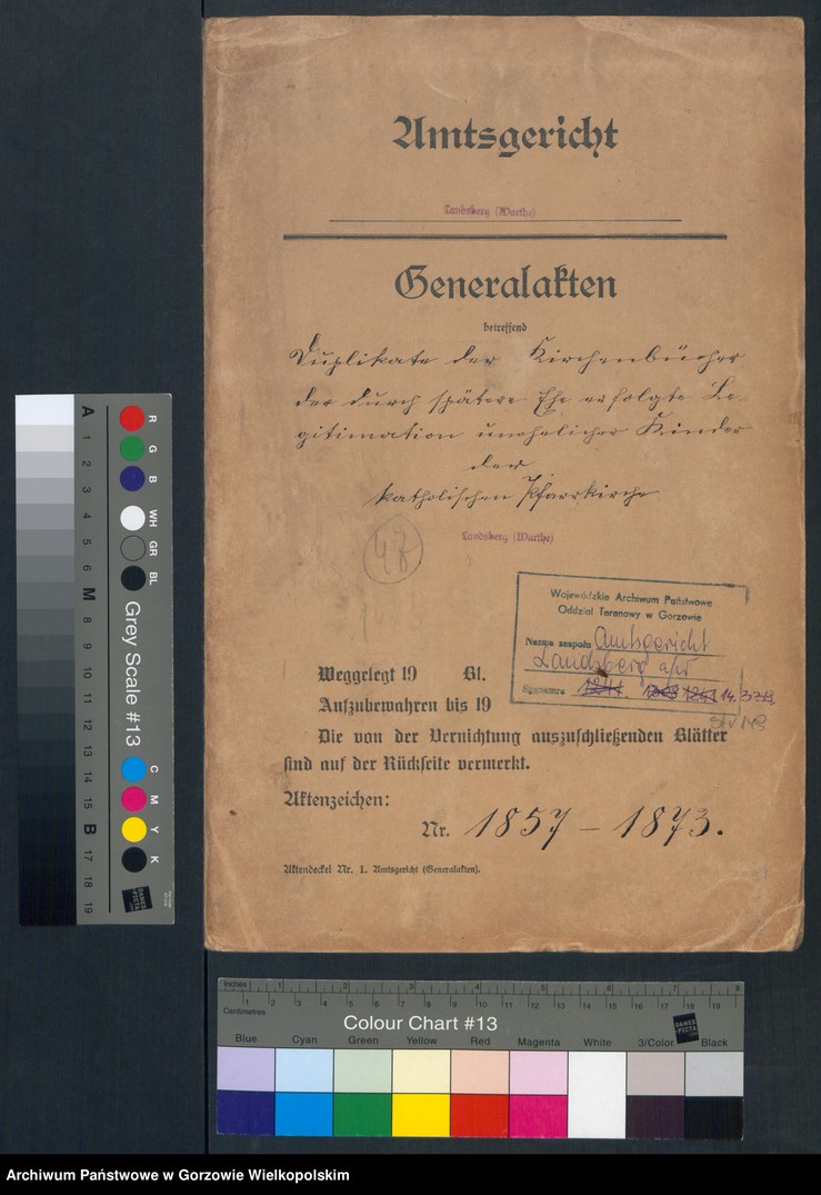 image.from.unit.number "Duplikate der Kirchenbücher der durch spätere Ehe erfolgte Legitimation unehelicher Kinder der katholischen Pfarrkirche zu Landsberg an der Warthe"