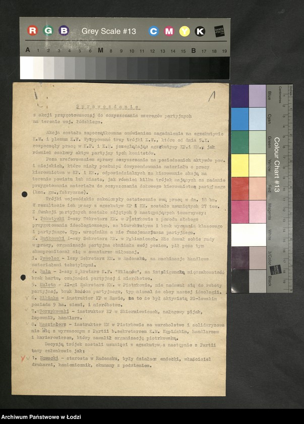 Obraz 2 z jednostki "Sprawozdania z [przygotowań i przebiegu] akcji oczyszczenia szeregów partyjnych"