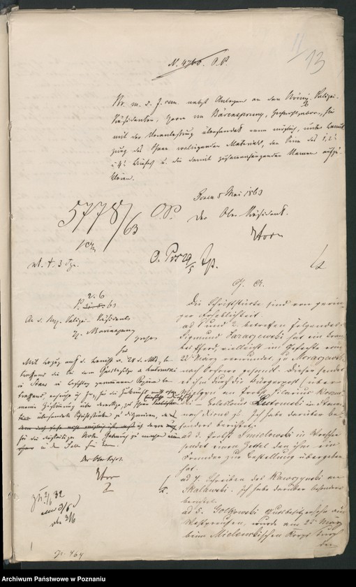 Obraz 19 z jednostki "Der Uebertritt polnischer und diesseitiger Untertanen auf preussisches und jenseitiges Gebiet während der polnischen Insurrektion und die dagegen getroffenen Massnahmen."