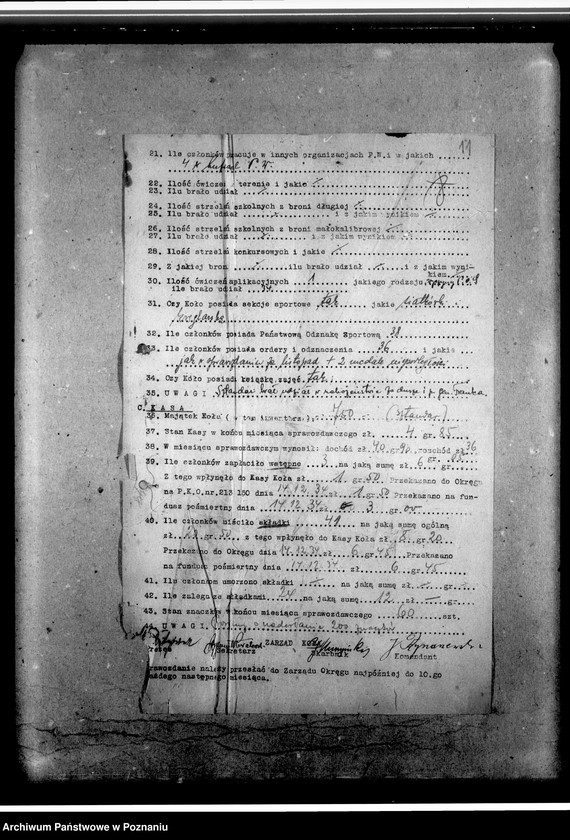 Obraz 15 z jednostki "Sprawozdania miesięczne oraz korespondencja koła w Środzie w sprawie przyjęcia na członka, powiadomienia o zebraniach, zaproszenia"