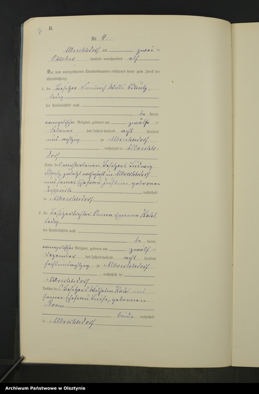 image.from.unit.number "Heiraths-Neben-Register Nr 1 - 9 [ Księga małżeństw - wtóropis ]"