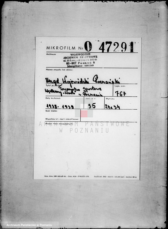 Obraz 2 z jednostki "/Towarzystwo Sportowe Wędkarzy,,Warta" w Poznaniu/"