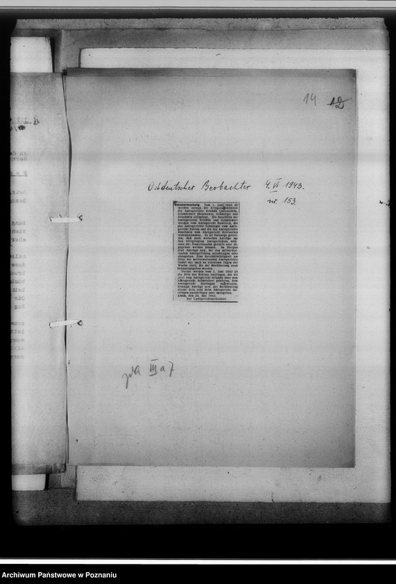 Obraz 18 z jednostki "Einziehung von Zweitbüchern. Schriftwechsel mit dem O.L.G und andere [korespondencja z władzami sądowymi w Poznaniu, spis sądów w okręgu poznańskim od 1941 roku]"