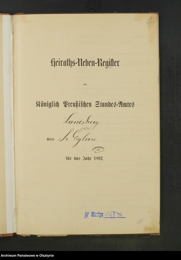 image.from.unit.number "Heiraths-Neben-Register Nr 1 - 16"