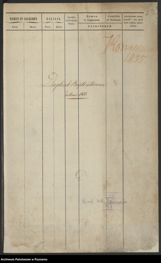 Obraz 4 z jednostki "Duplikat baptisatorum, copulatorum, mortuorum"