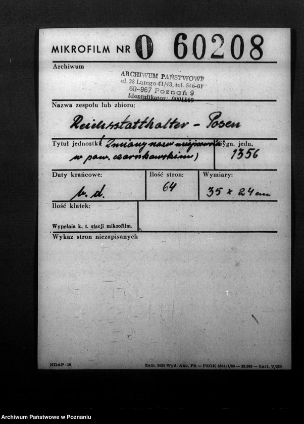 Obraz 2 z jednostki "Zmiany nazw miejscowości w powiecie czarnkowskim"