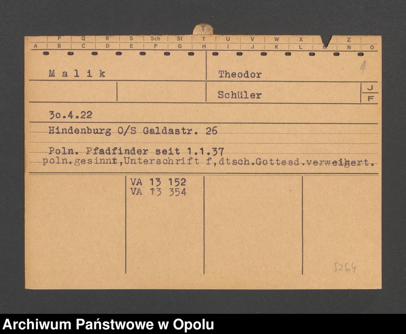 Obraz 3 z jednostki "[Malik Theodor, ur. 30.4.1922, zam. Hindenburg]"