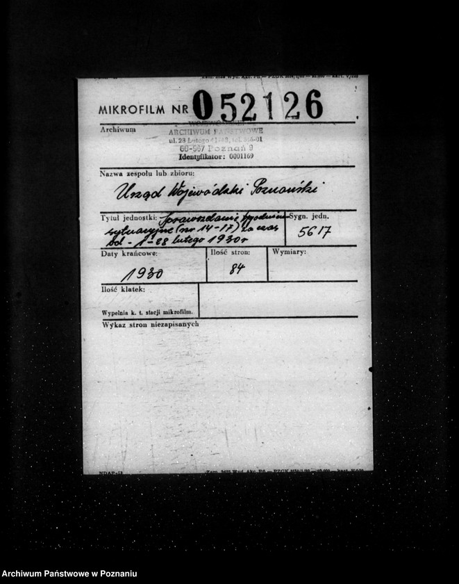 Obraz 2 z jednostki "Sprawozdania sytuacyjne tygodniowe za czas od 1 lutego do 28 lutego 1930 r."