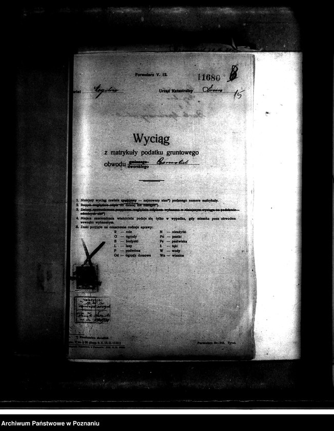 Obraz 20 z jednostki "Majątek Czarnotul powiatu mogileńskiego wyłączenie z art.. 4 i 5 ustawy o wykonaniu reformy rolnej Apolinary Bartz"