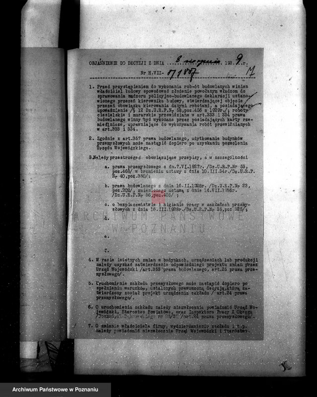 Obraz 11 z jednostki "/Budowa gorzelni w Jurkowie pow. kościański"