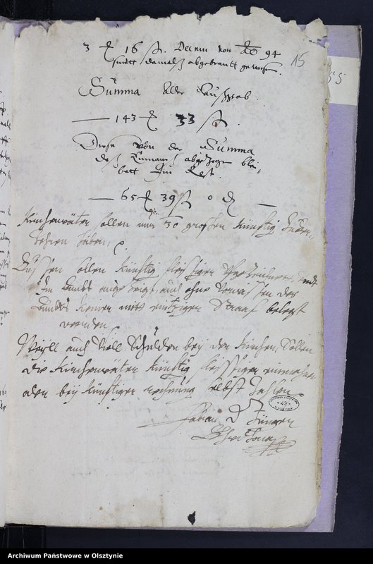 image.from.unit.number "Kirchen Rechnung des Kirchspiels Herzogswalde"