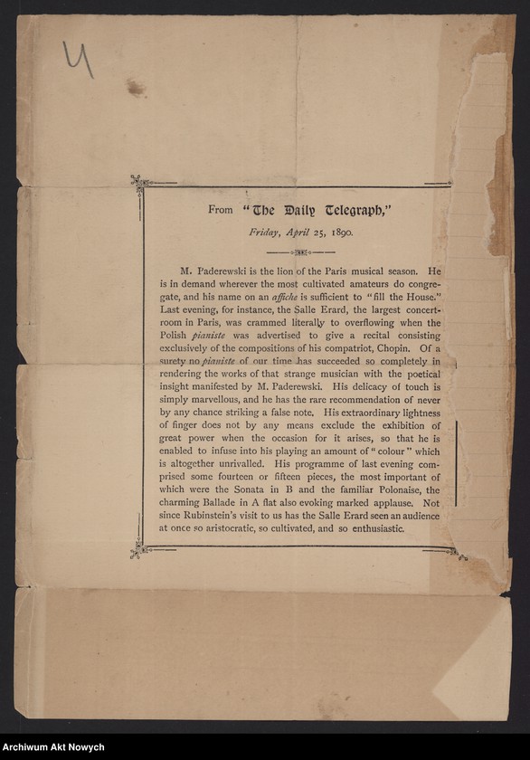 image.from.unit.number "Koncerty Londyńskie. Anglia-Ameryka (Programy i wycinki prasowe dotyczące koncertów w Anglii i wyjazdu do St. Zjednoczonych)"