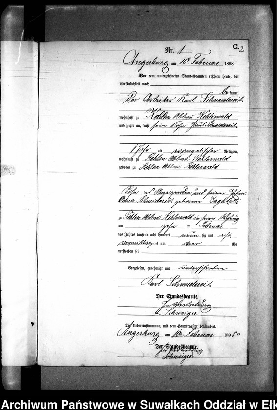 image.from.unit.number "Sterbe-Neben-Register des Preussischen Standes-Amtes Kehlen Kreis Angerburg"