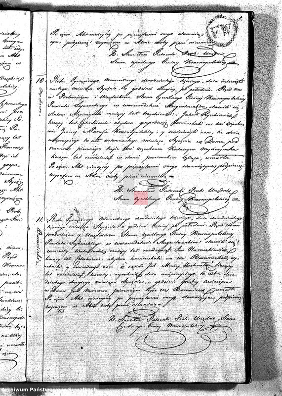 image.from.unit.number "Akta Zeszłych Gminy Krasnopolskiey R-ku 1823. Powiat Seyneński. Województwo Augstowskie."