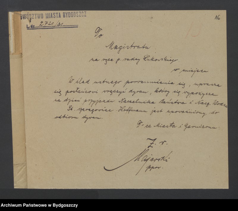 image.from.unit.number "Przyjęcie Naczelnika Państwa [Józefa Piłsudskiego] w Bydgoszczy [w dniach 6. i 7.06.1923 roku]"