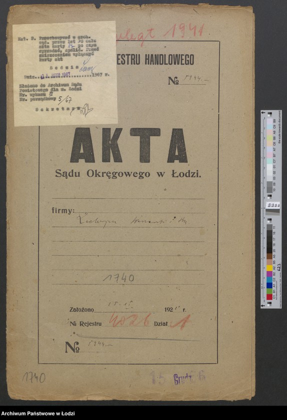 Obraz 2 z jednostki "Zacharjasz Warszawski i S-ka – handel manufakturą"