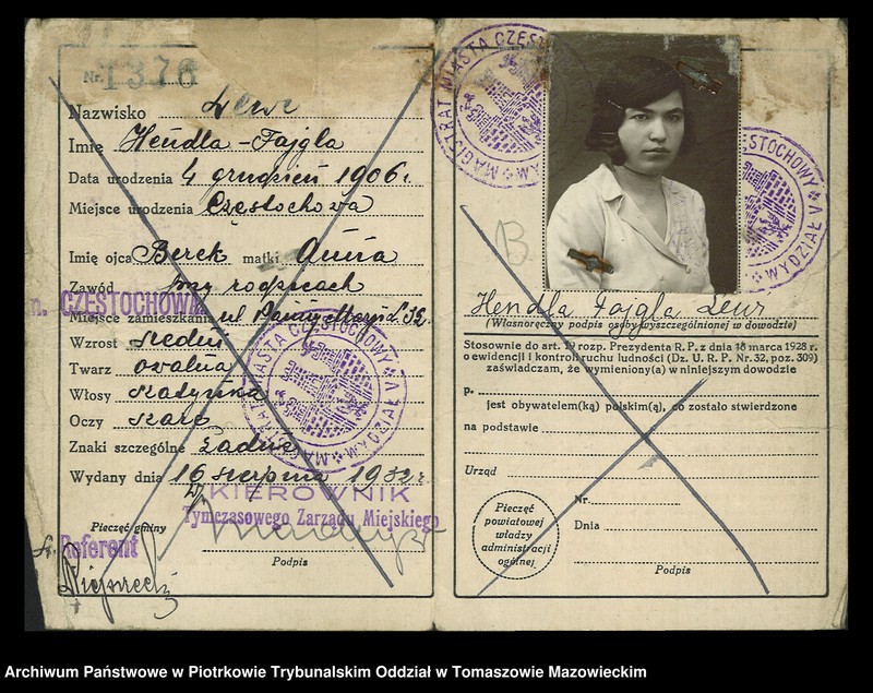 image.from.unit.number "Dowodów osobistych od nr 1334 do 1550. Tom VIII"