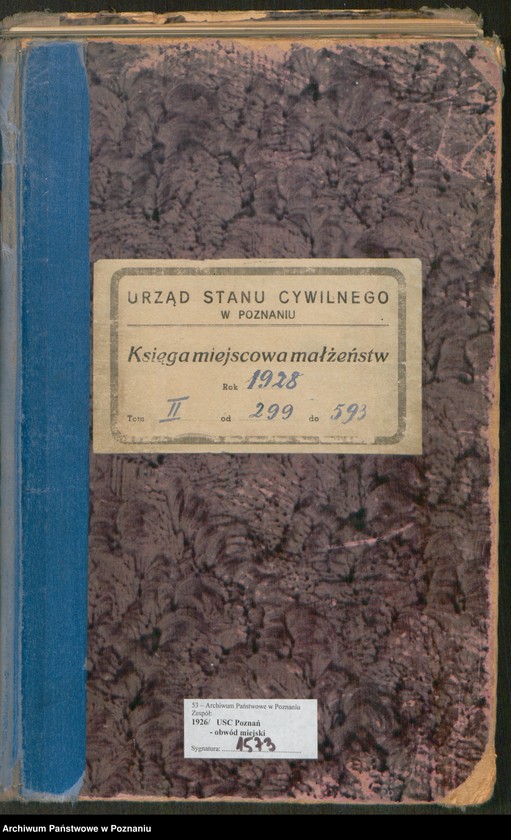 Obraz 2 z jednostki "Księga miejscowa małżeństw tom II [Rejestr główny małżeństw]"