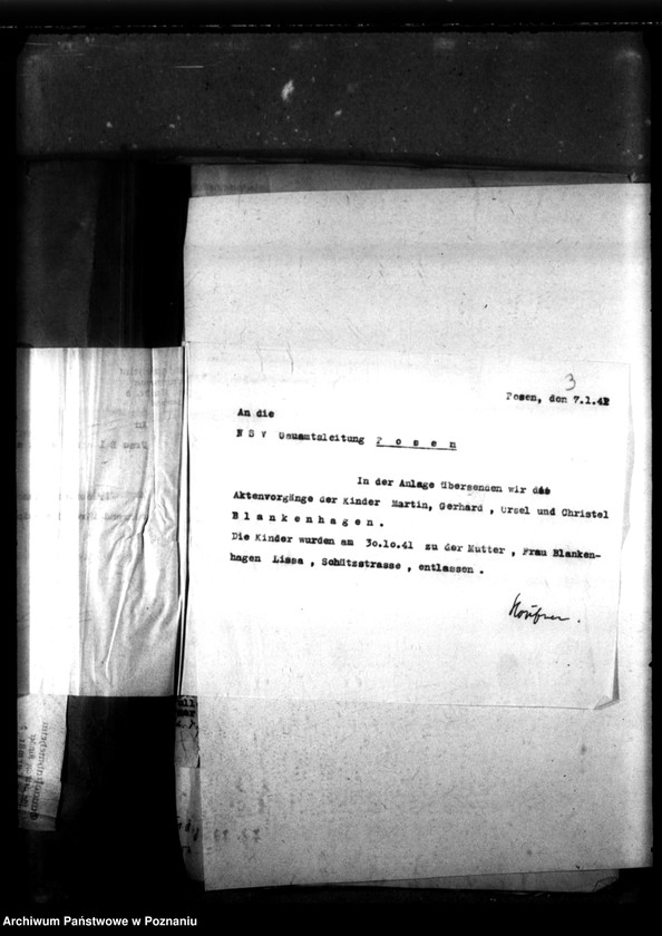 Obraz 7 z jednostki "Ehemalige Heimkinder von 1941 bis 30 V 1942, A-R. [Przyjęcia i przekazania dzieci, litera A-R]."