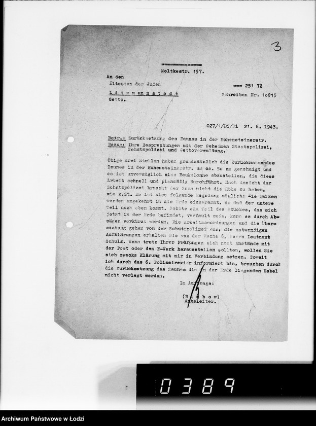 Obraz 7 z jednostki "Instandsetzung des Gettozaunes"